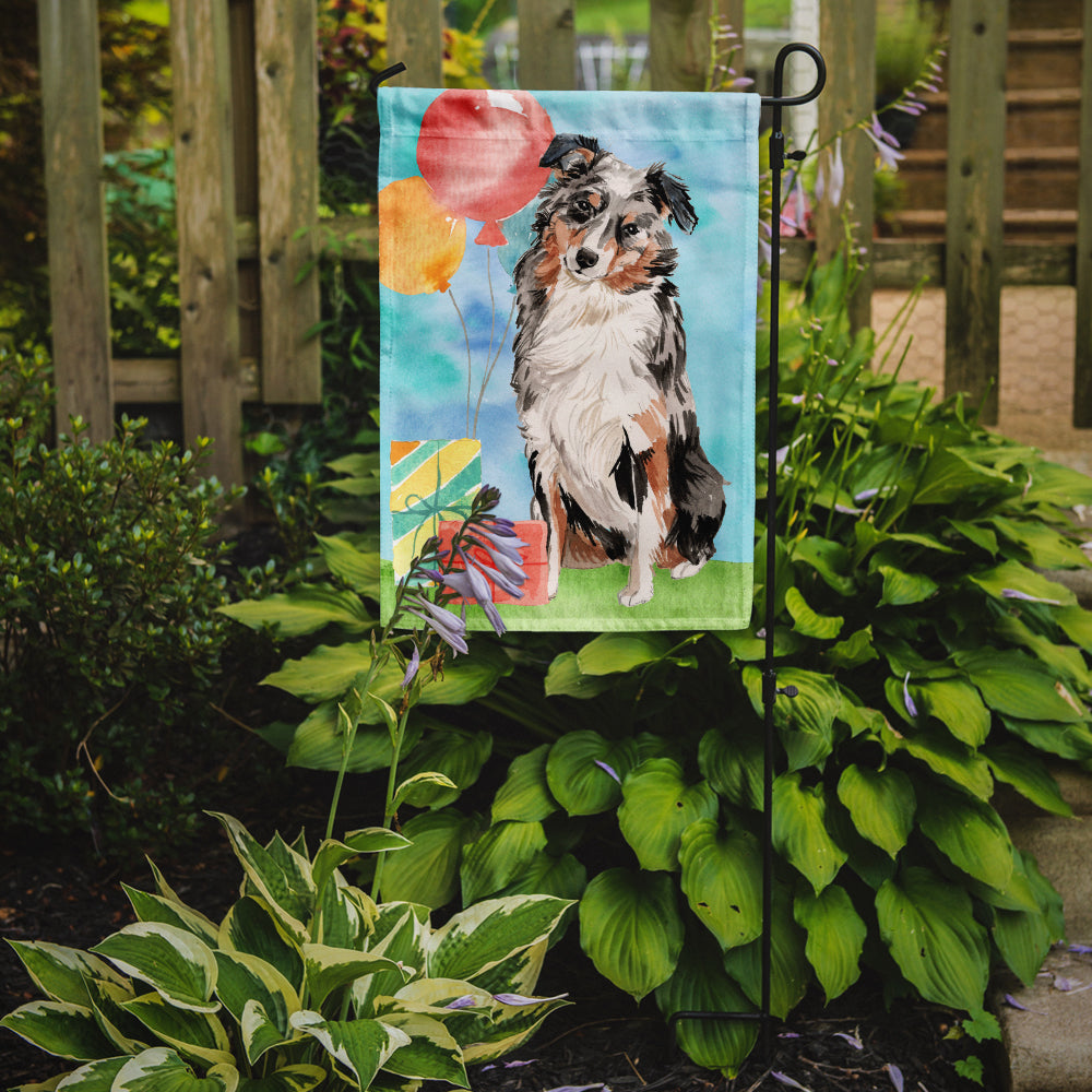 Happy Birthday Australian Shepherd Flag Garden Size CK3231GF  the-store.com.