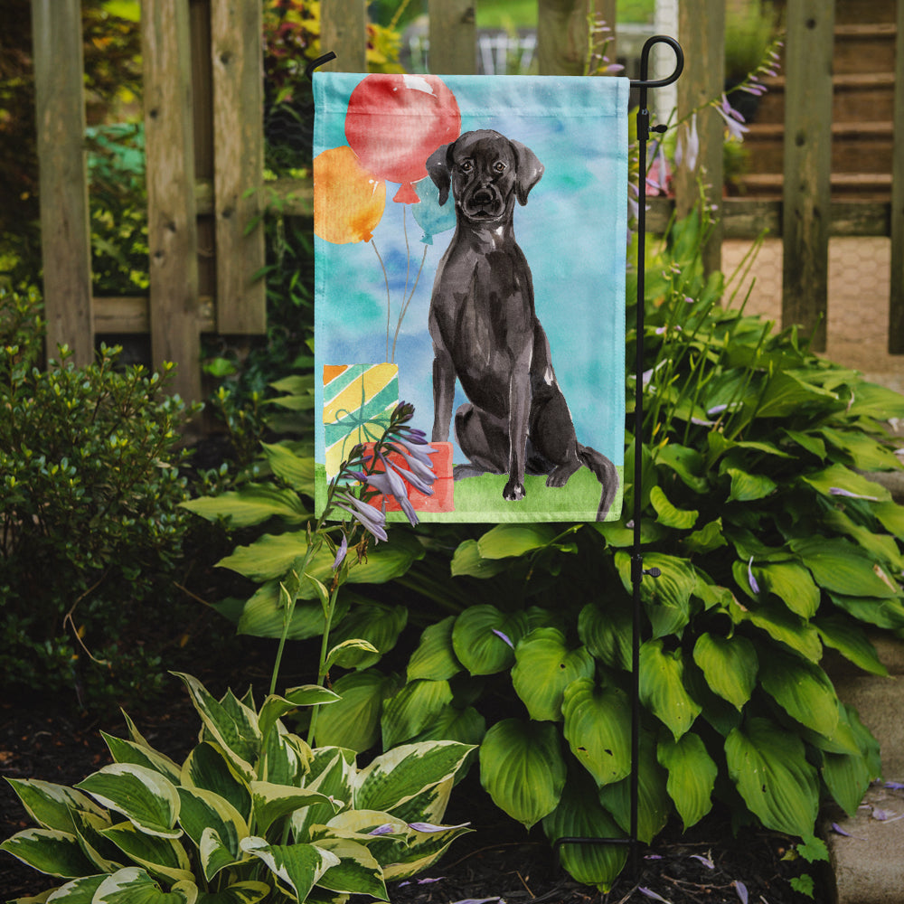 Happy Birthday Black Labrador Retriever Flag Garden Size CK3232GF  the-store.com.