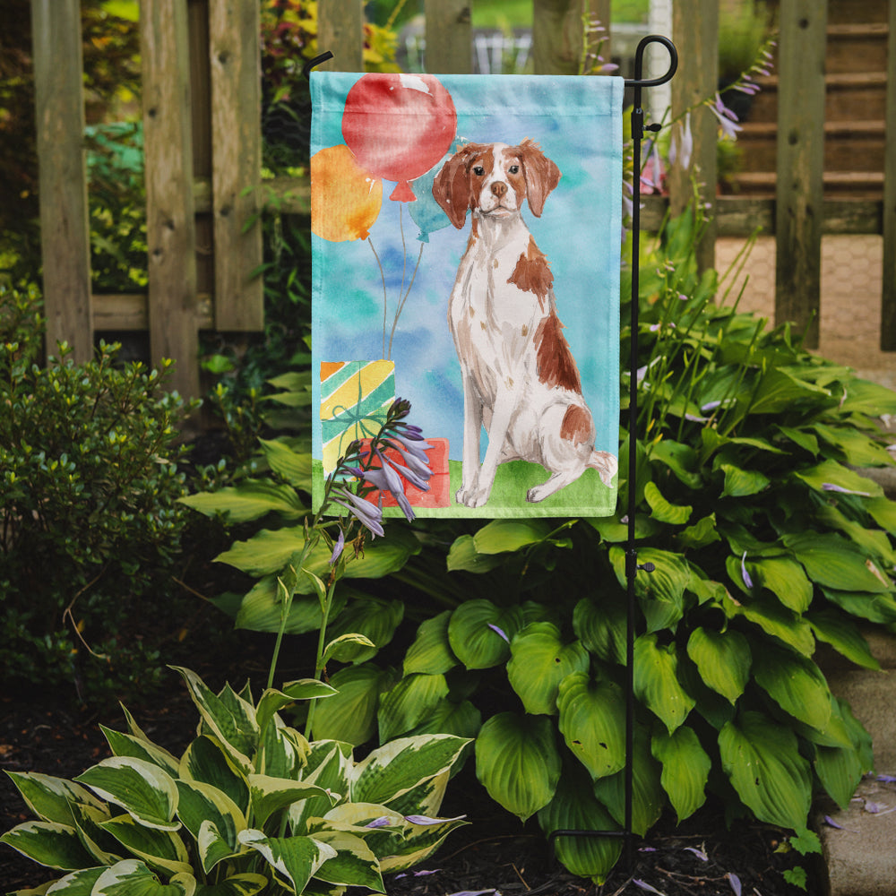 Happy Birthday Brittany Spaniel Flag Garden Size CK3233GF  the-store.com.