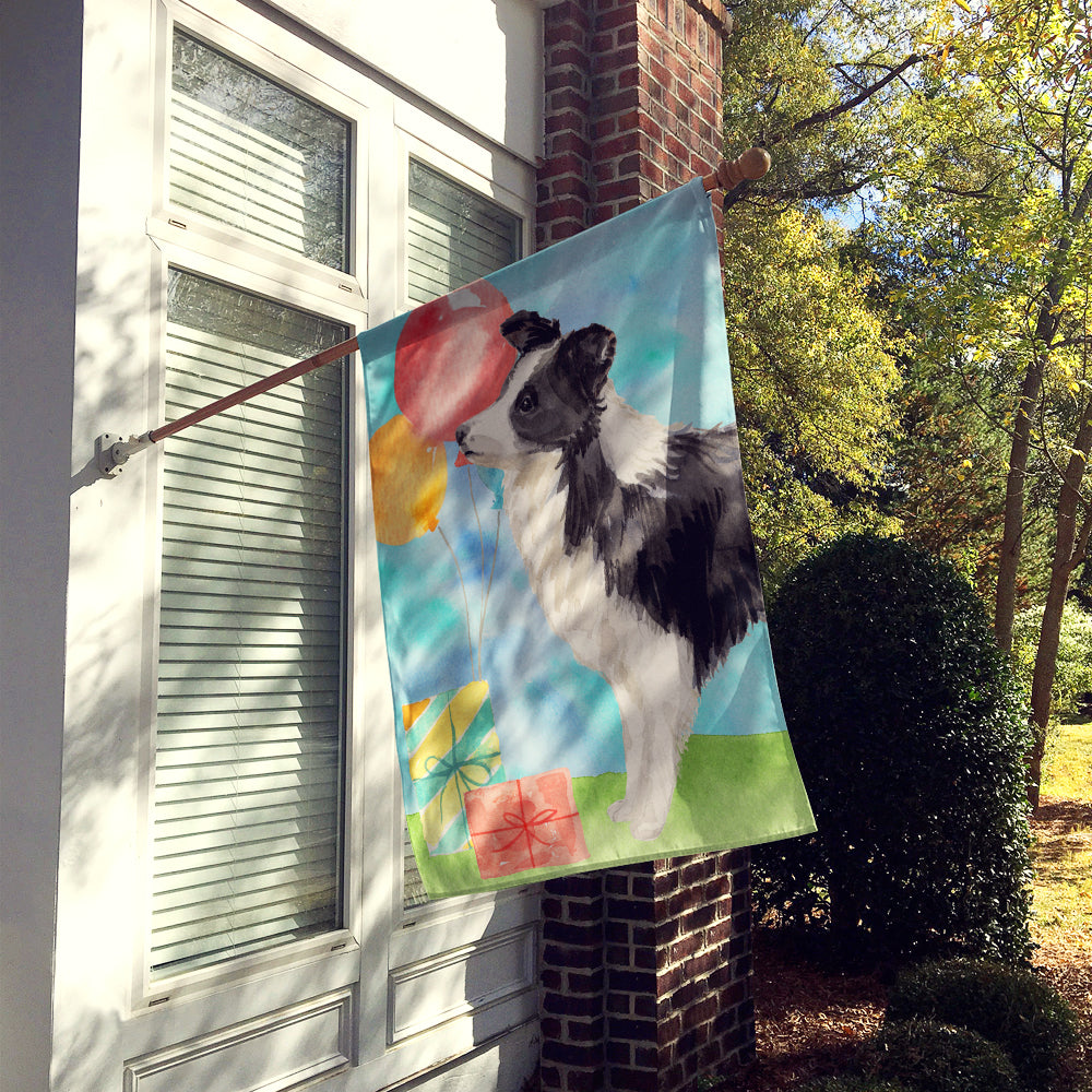 Happy Birthday Border Collie Flag Canvas House Size CK3242CHF  the-store.com.