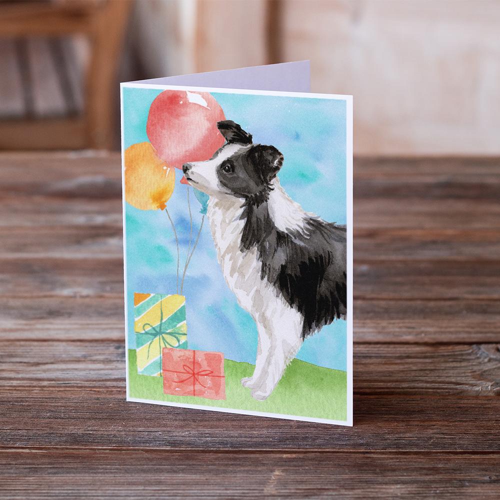 Buy this Happy Birthday Border Collie Greeting Cards and Envelopes Pack of 8