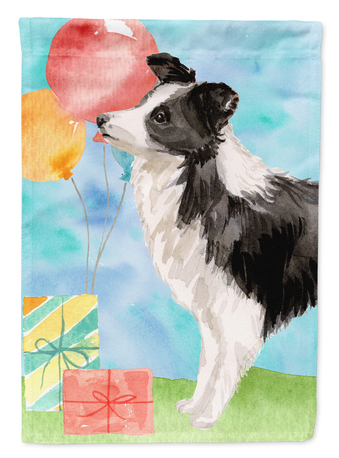 Happy Birthday Border Collie Flag Garden Size CK3242GF  the-store.com.