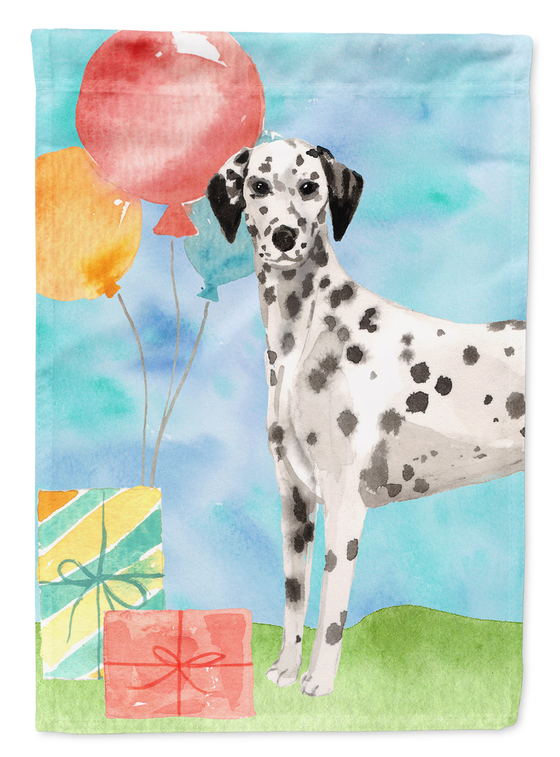 Happy Birthday Dalmatian Flag Garden Size CK3249GF  the-store.com.