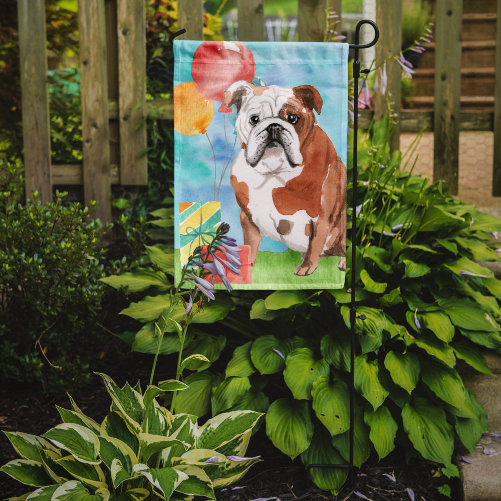 Happy Birthday English Bulldog Flag Garden Size CK3250GF  the-store.com.