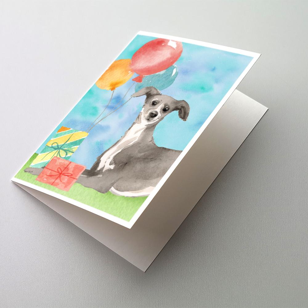 Buy this Happy Birthday Italian Greyhound Greeting Cards and Envelopes Pack of 8