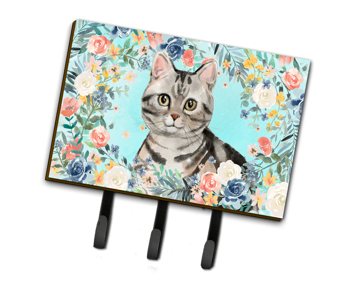 American Shorthair Spring Flowers Leash or Key Holder CK3388TH68  the-store.com.