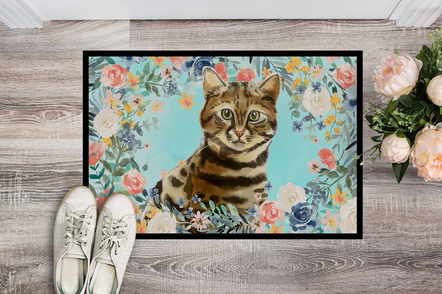 Bengal Spring Flowers Indoor or Outdoor Mat 18x27 CK3389MAT - the-store.com