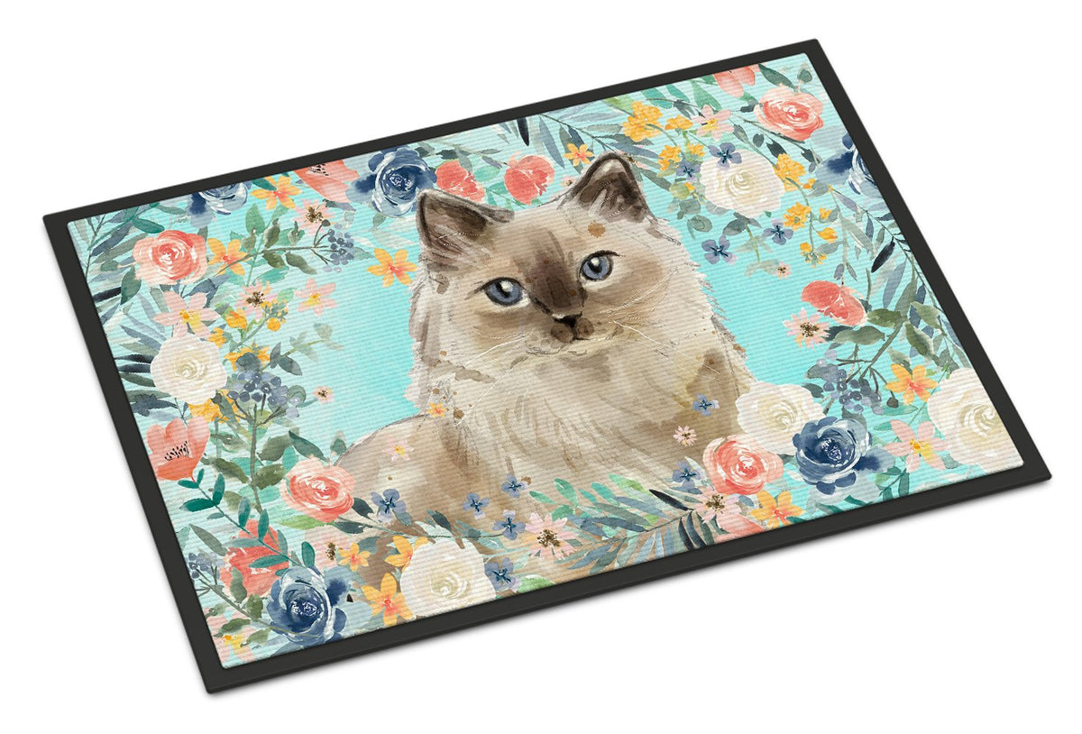 Ragdoll Spring Flowers Indoor or Outdoor Mat 24x36 CK3396JMAT by Caroline&#39;s Treasures