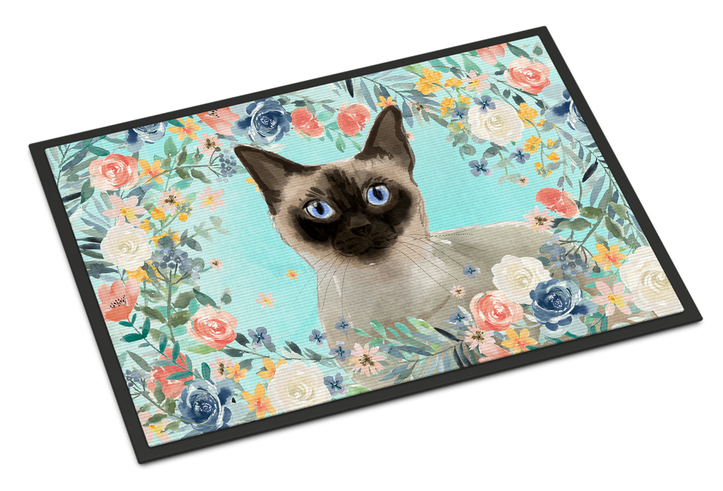 Siamese Spring Flowers Indoor or Outdoor Mat 18x27 CK3398MAT - the-store.com