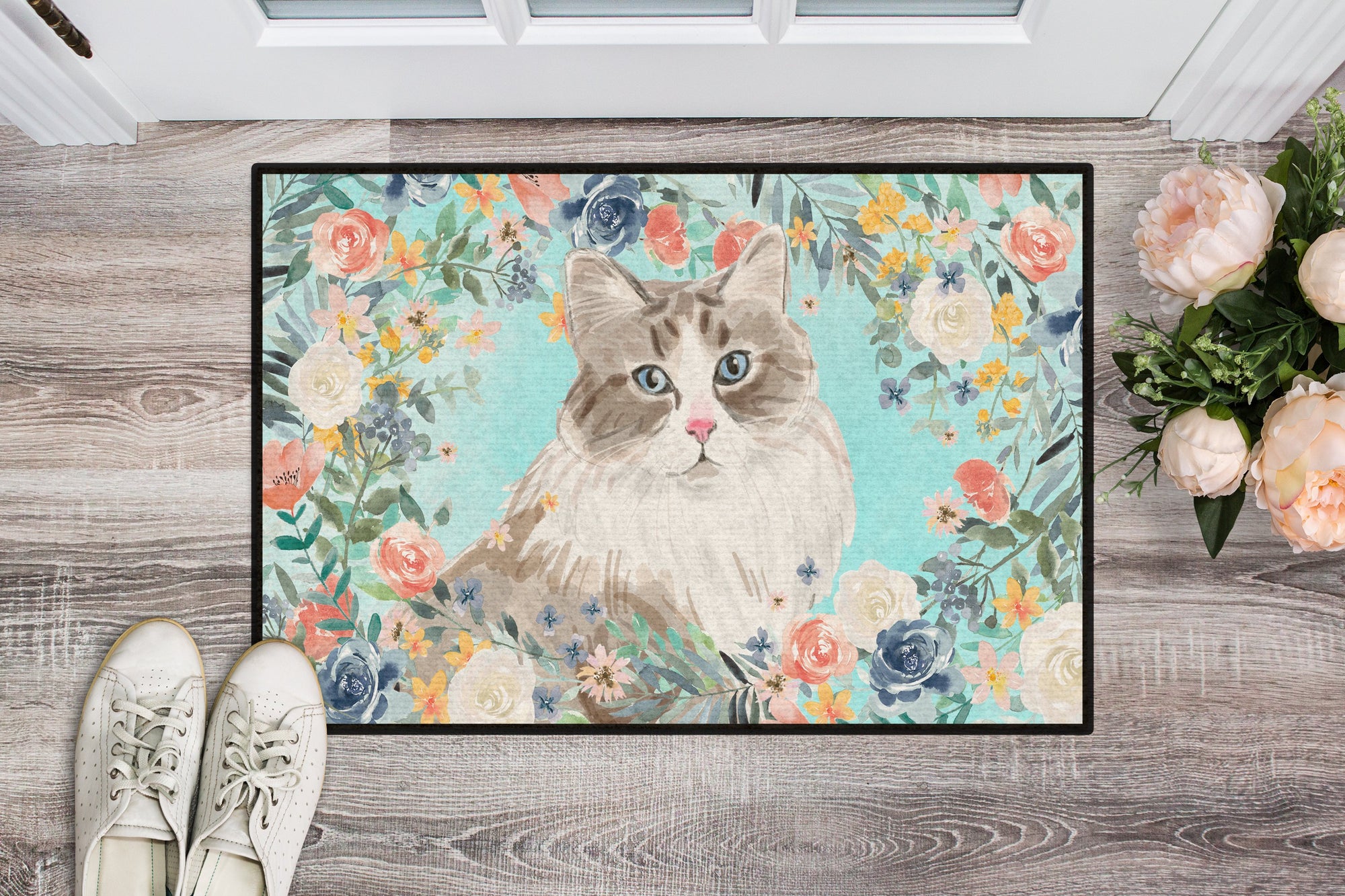 Siberian Spring Flowers Indoor or Outdoor Mat 24x36 CK3399JMAT by Caroline's Treasures