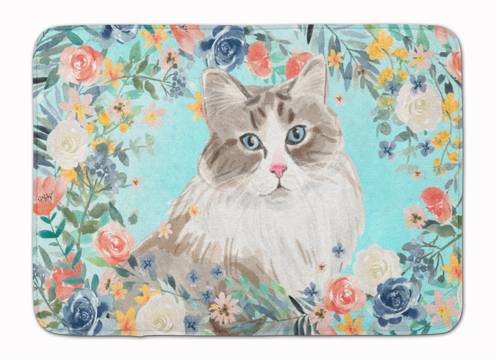 Siberian Spring Flowers Machine Washable Memory Foam Mat CK3399RUG - the-store.com