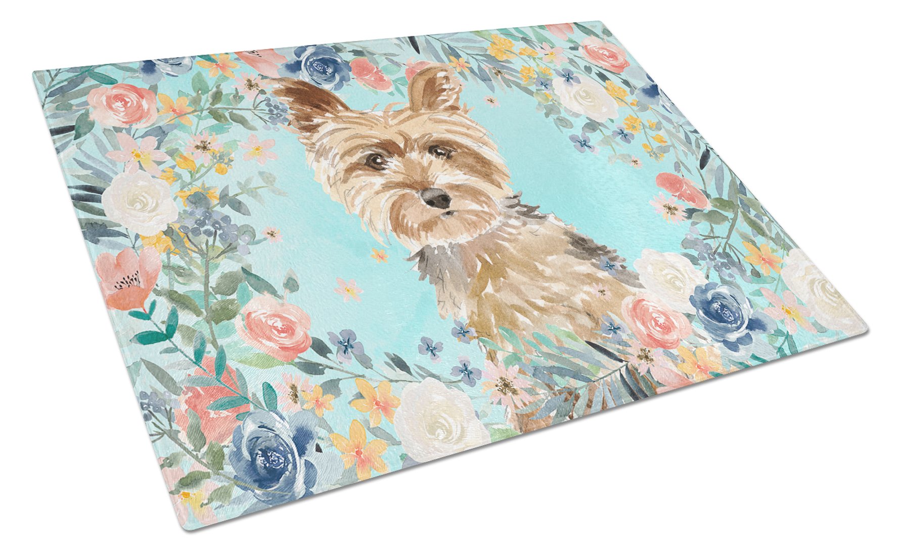 Yorkie Glass Cutting Board Large CK3401LCB by Caroline's Treasures