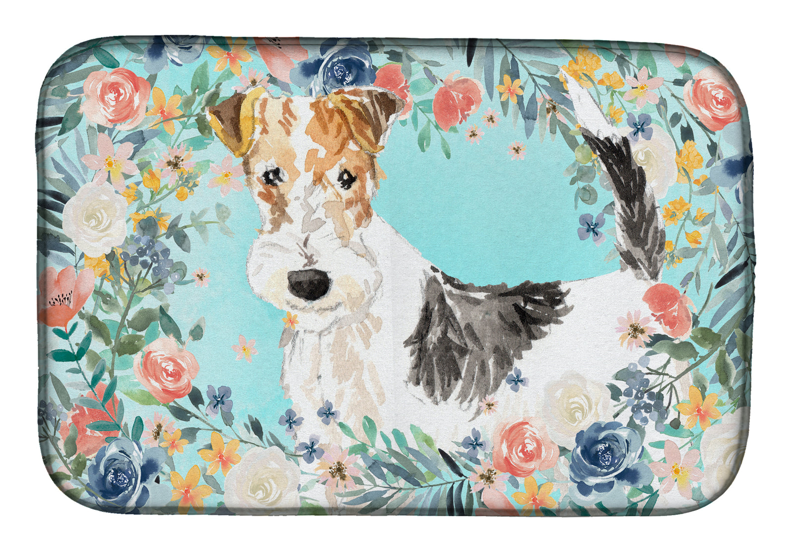 Fox Terrier Dish Drying Mat CK3402DDM  the-store.com.