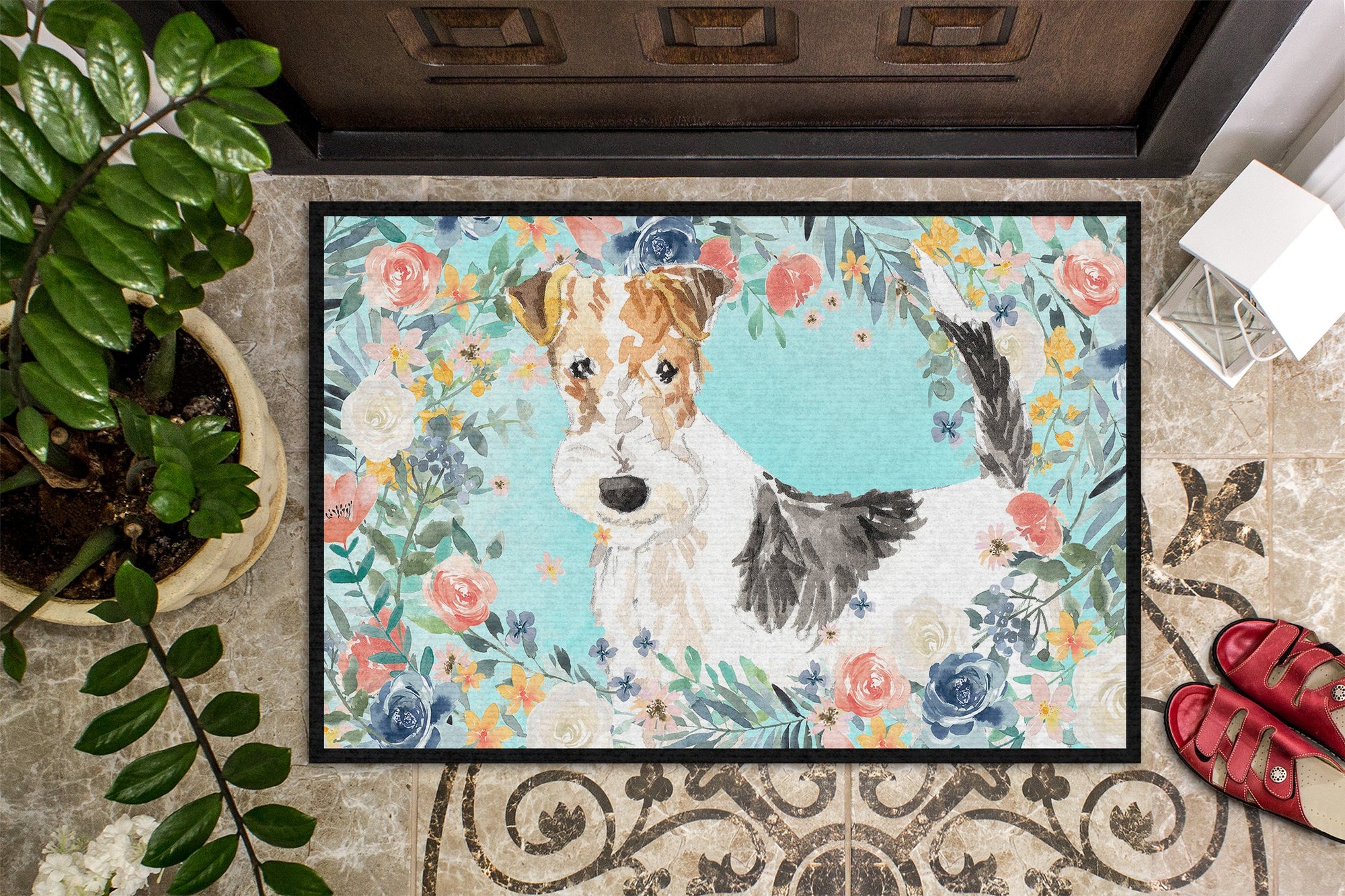 Fox Terrier Indoor or Outdoor Mat 24x36 CK3402JMAT by Caroline's Treasures