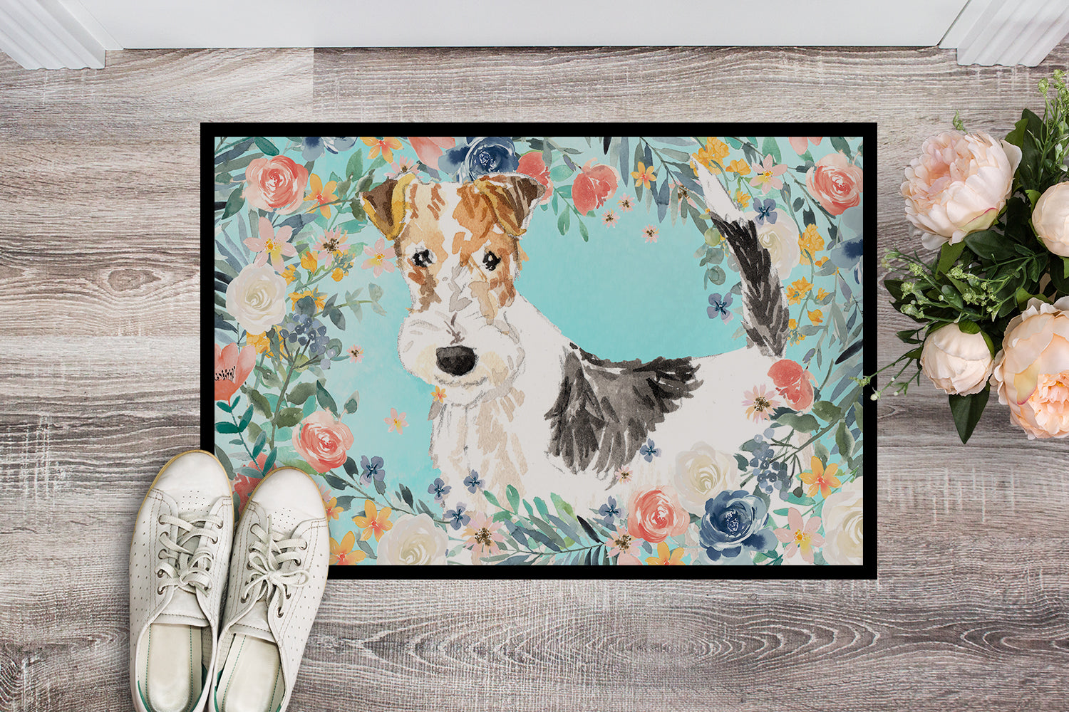 Fox Terrier Indoor or Outdoor Mat 18x27 CK3402MAT - the-store.com