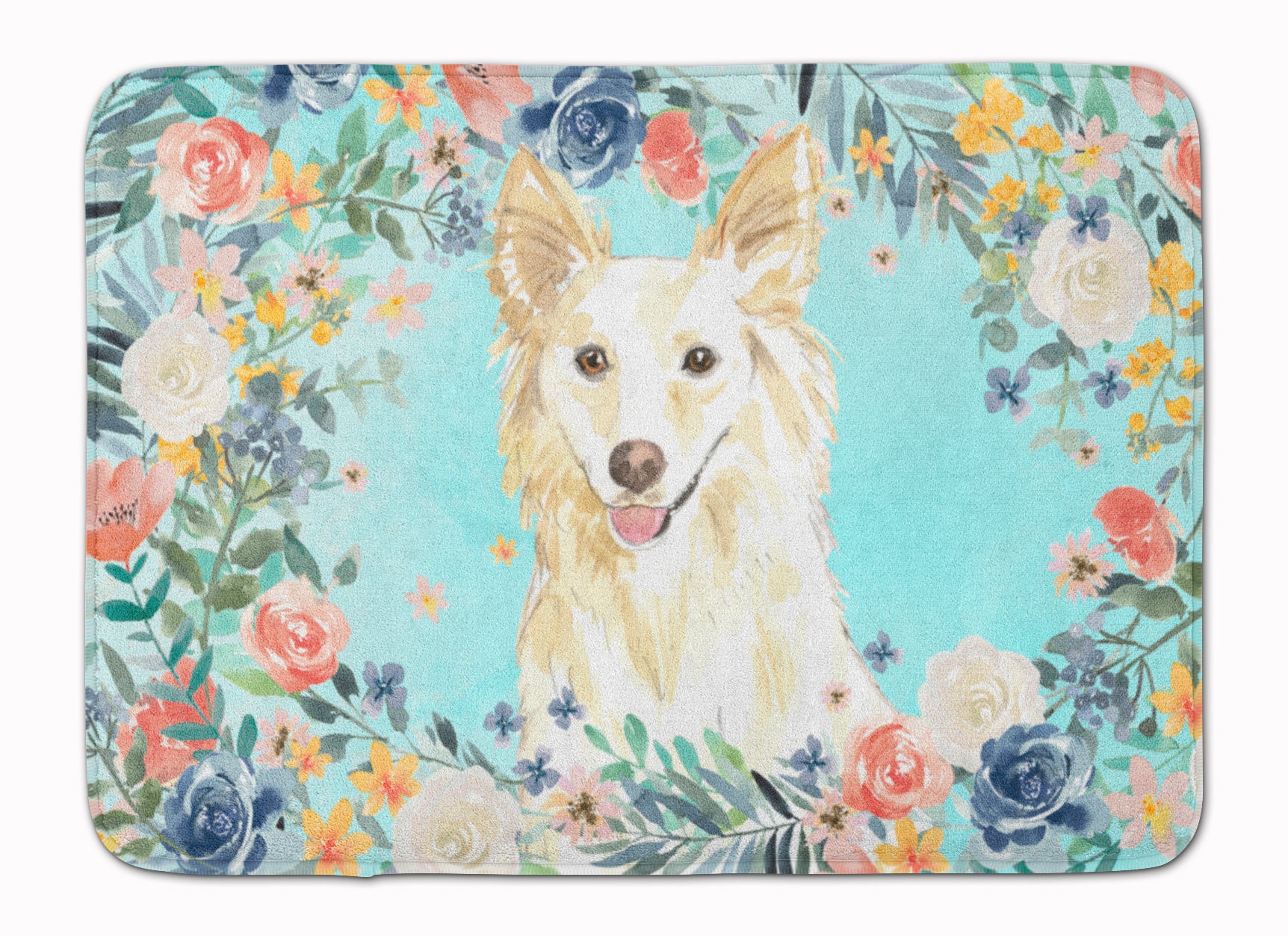 White Collie Machine Washable Memory Foam Mat CK3403RUG - the-store.com