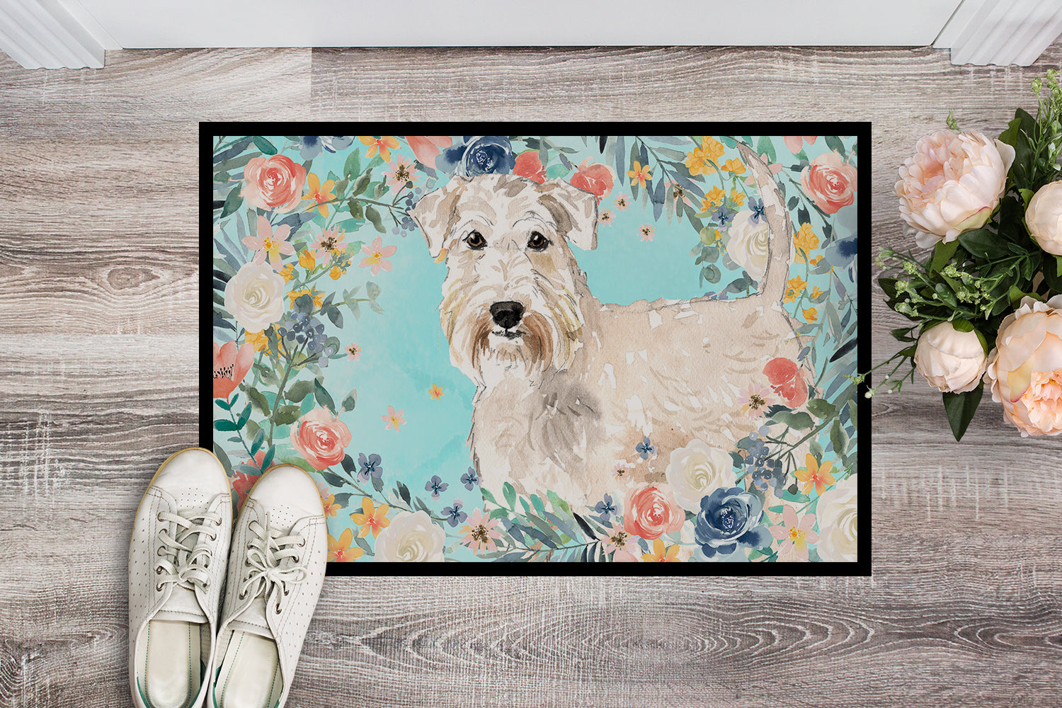 Wheaten Terrier Indoor or Outdoor Mat 18x27 CK3404MAT - the-store.com