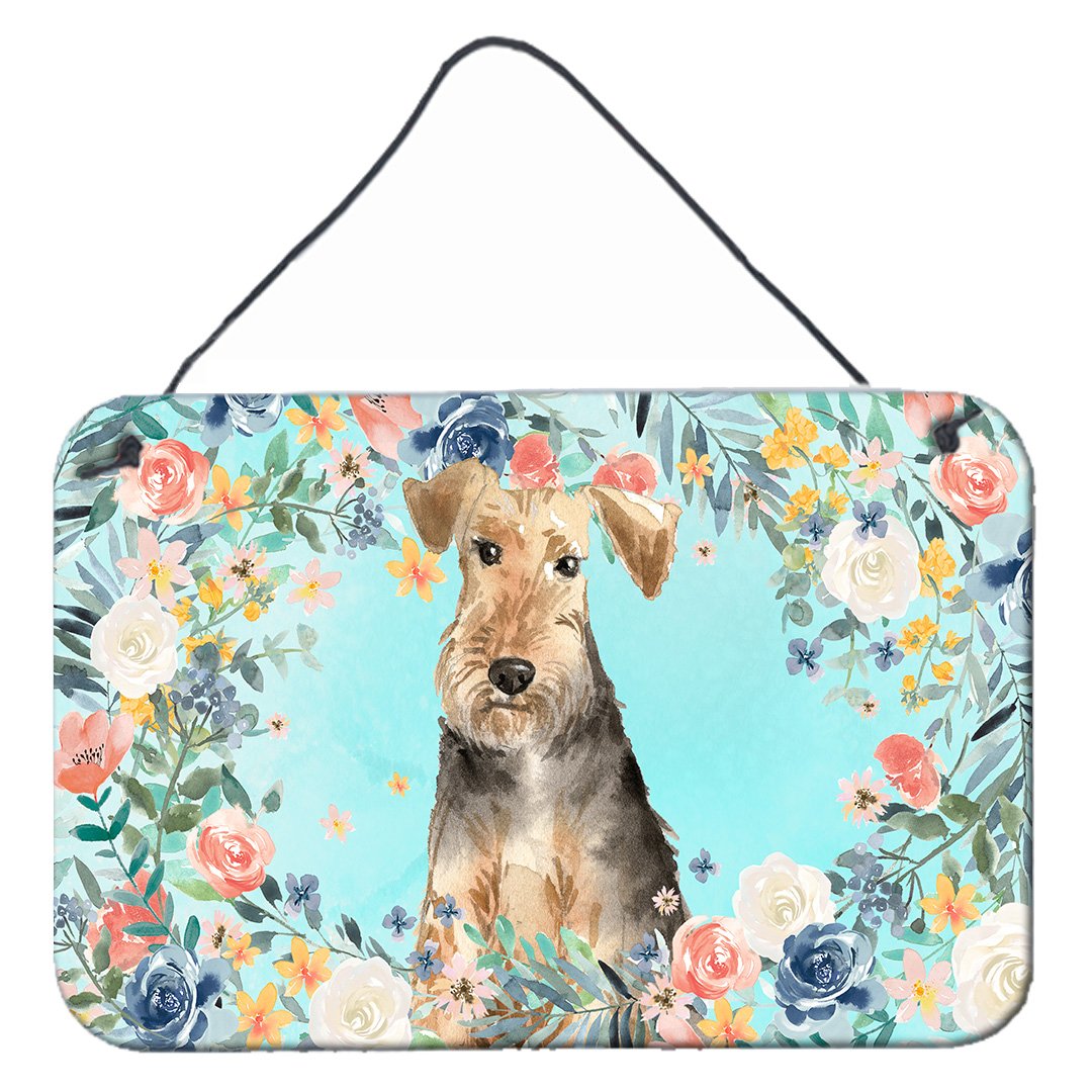 Airedale Terrier Wall or Door Hanging Prints CK3405DS812 by Caroline&#39;s Treasures