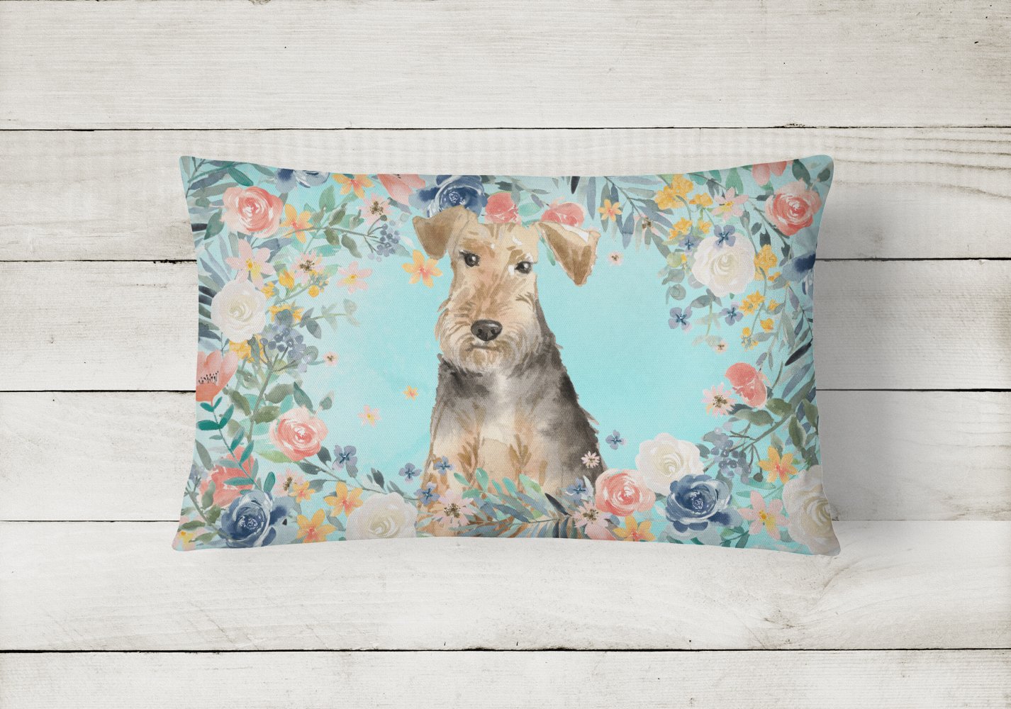 Airedale Terrier Canvas Fabric Decorative Pillow CK3405PW1216 by Caroline's Treasures