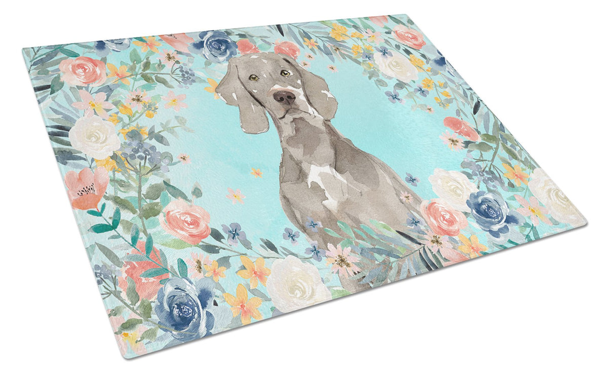 Weimaraner Glass Cutting Board Large CK3406LCB by Caroline&#39;s Treasures