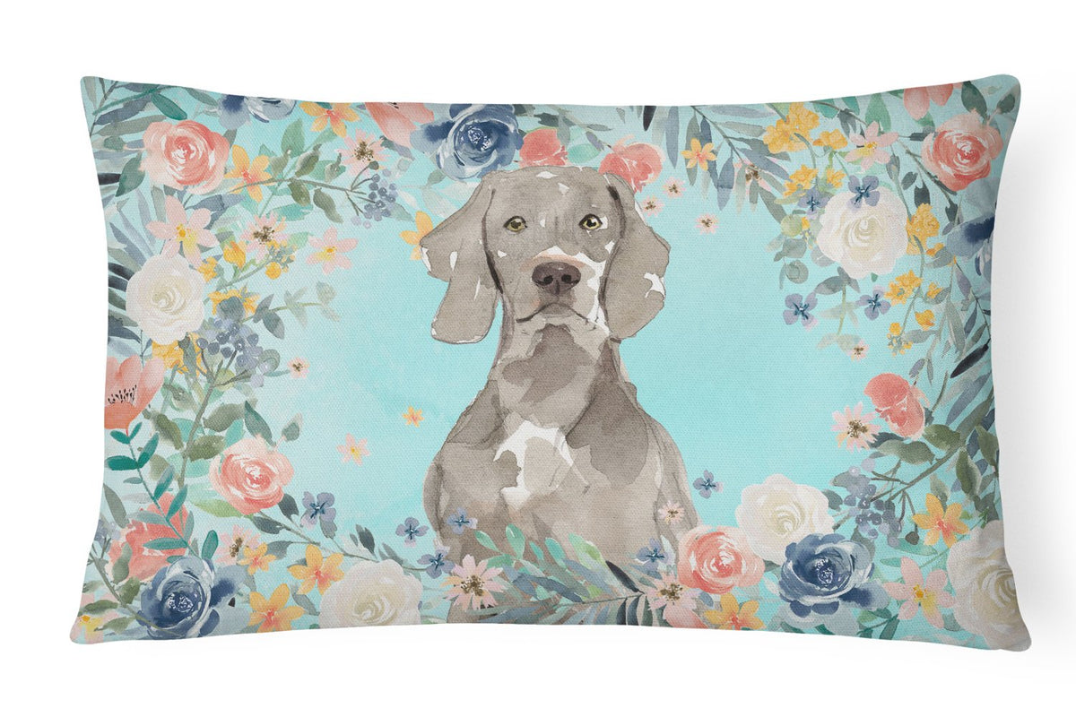 Weimaraner Canvas Fabric Decorative Pillow CK3406PW1216 by Caroline&#39;s Treasures