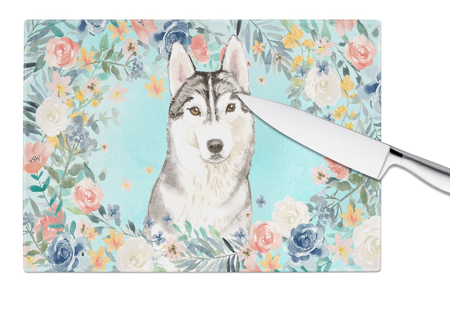 Siberian Husky Glass Cutting Board Large CK3408LCB by Caroline's Treasures