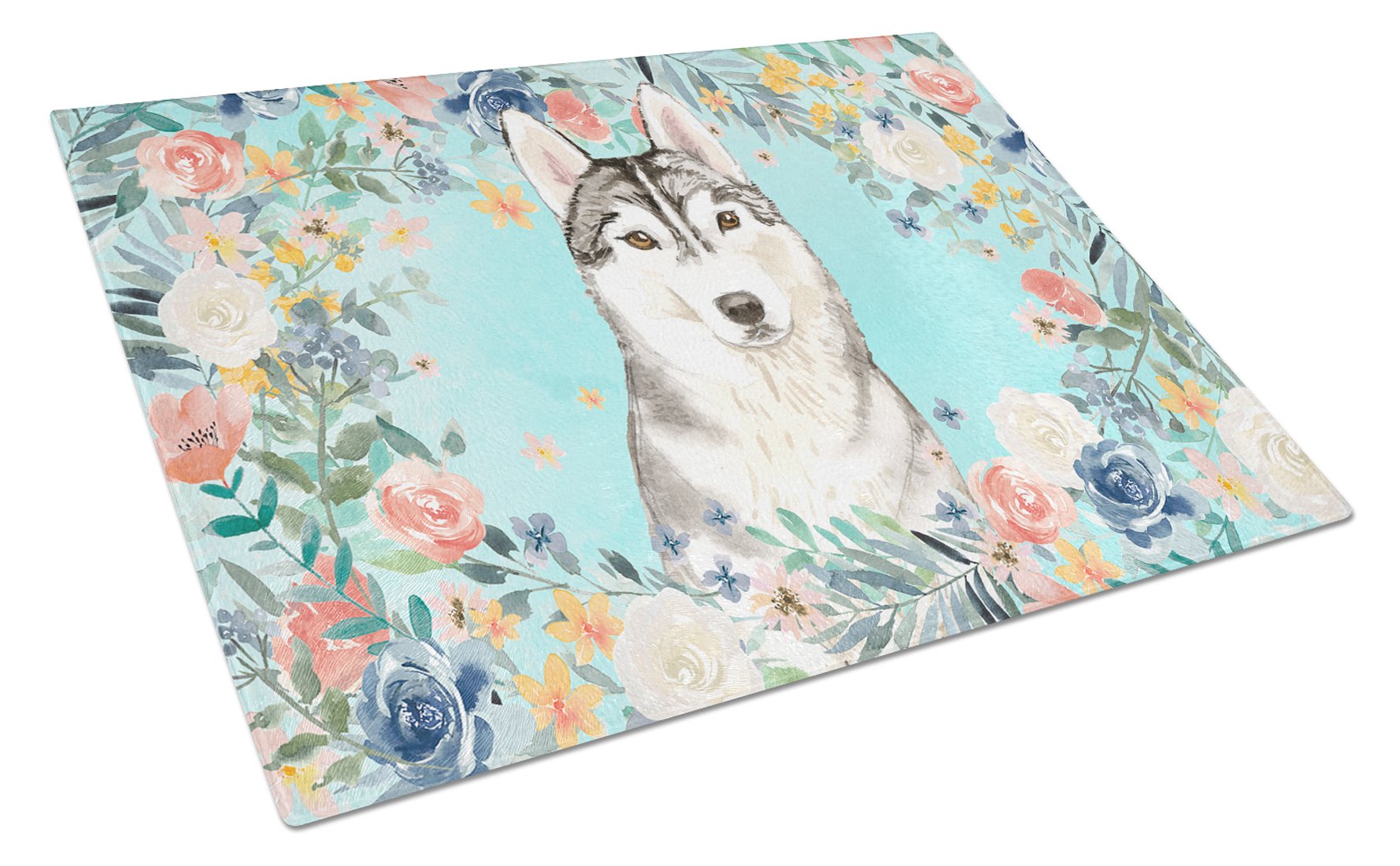 Siberian Husky Glass Cutting Board Large CK3408LCB by Caroline's Treasures