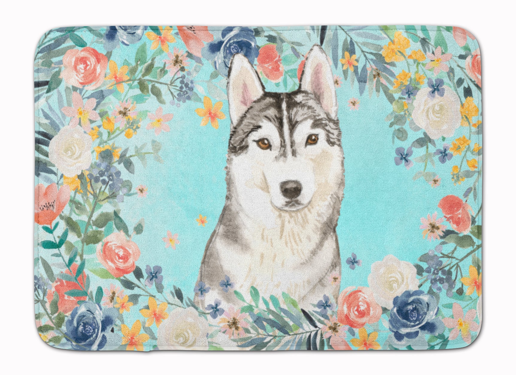 Siberian Husky Machine Washable Memory Foam Mat CK3408RUG - the-store.com