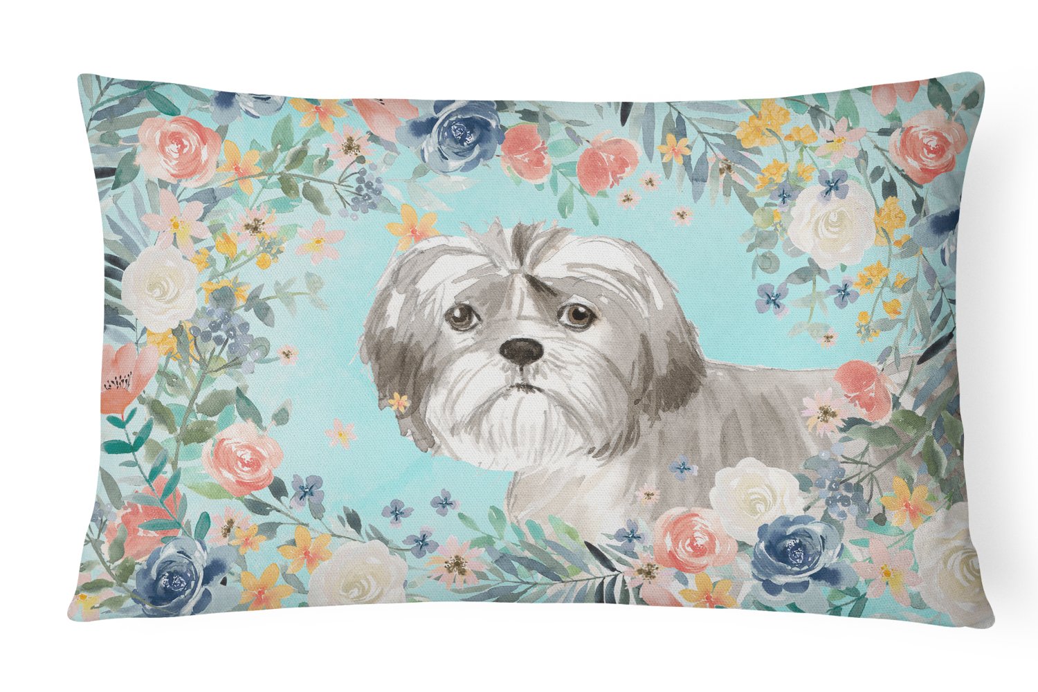 Shih Tzu Puppy Canvas Fabric Decorative Pillow CK3409PW1216 by Caroline's Treasures