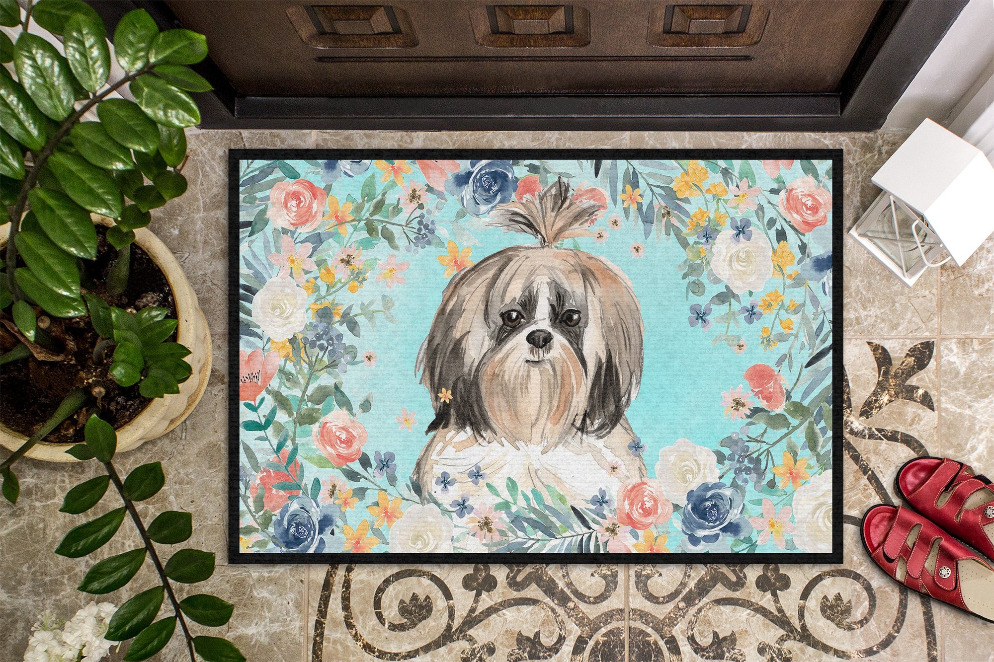 Shih Tzu Indoor or Outdoor Mat 24x36 CK3410JMAT by Caroline's Treasures