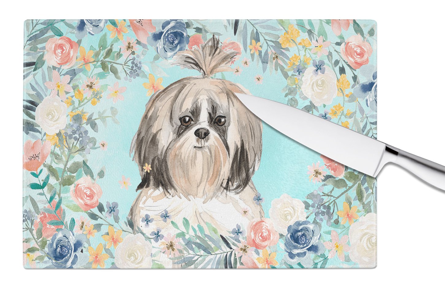 Shih Tzu Glass Cutting Board Large CK3410LCB by Caroline's Treasures