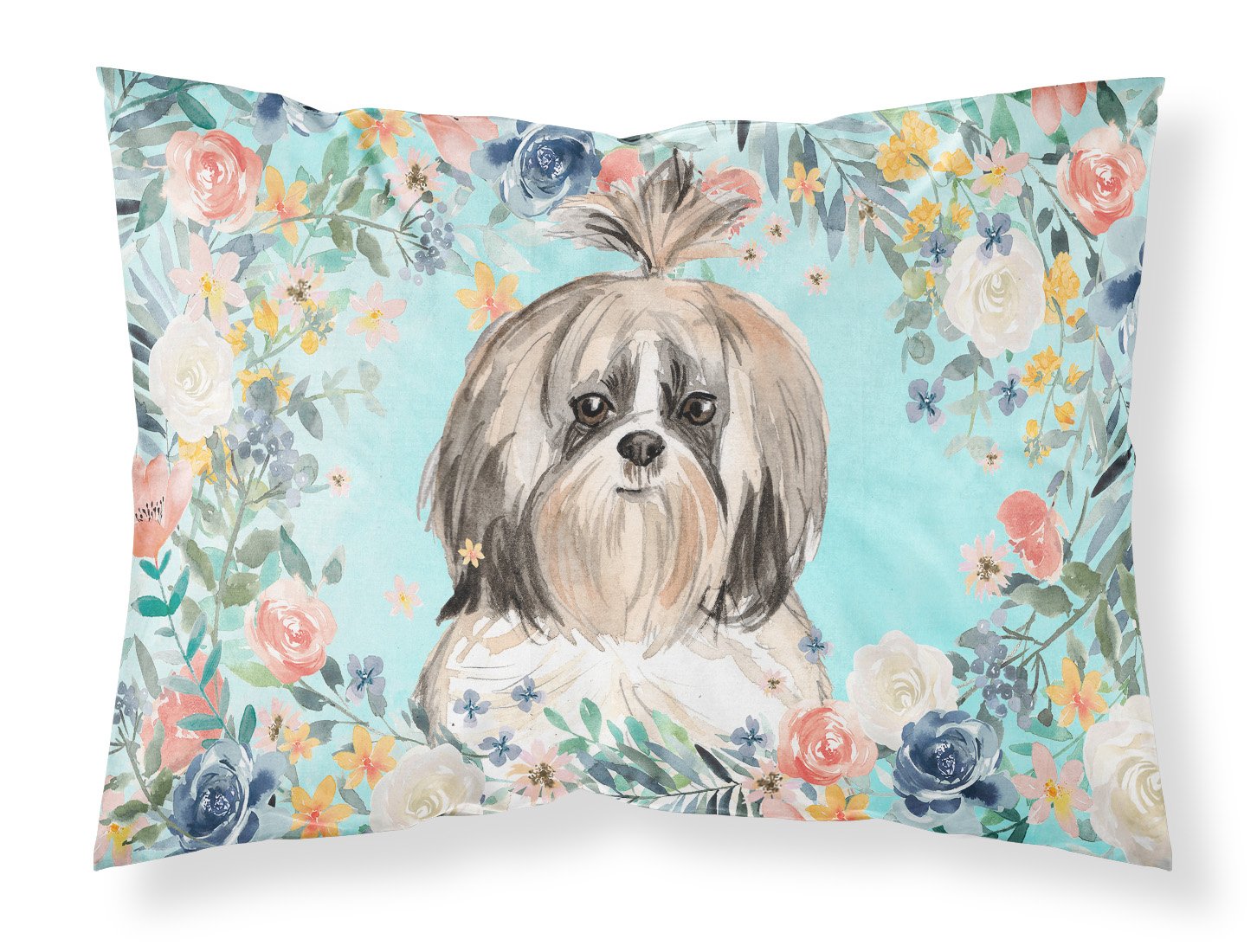 Shih Tzu Fabric Standard Pillowcase CK3410PILLOWCASE by Caroline's Treasures