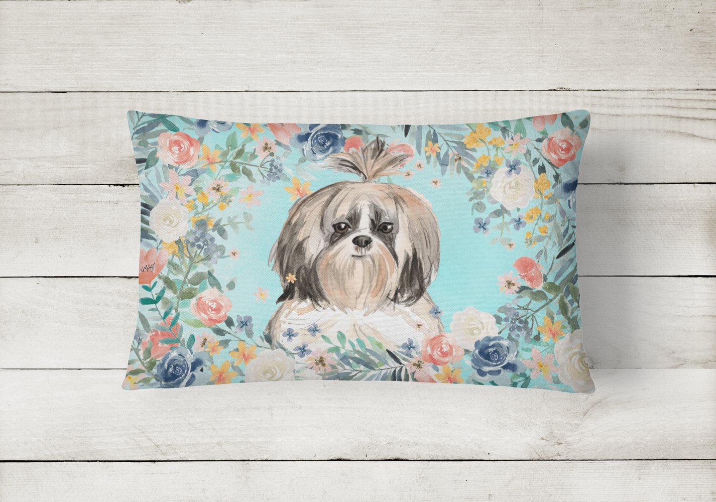 Shih Tzu Canvas Fabric Decorative Pillow CK3410PW1216 by Caroline's Treasures