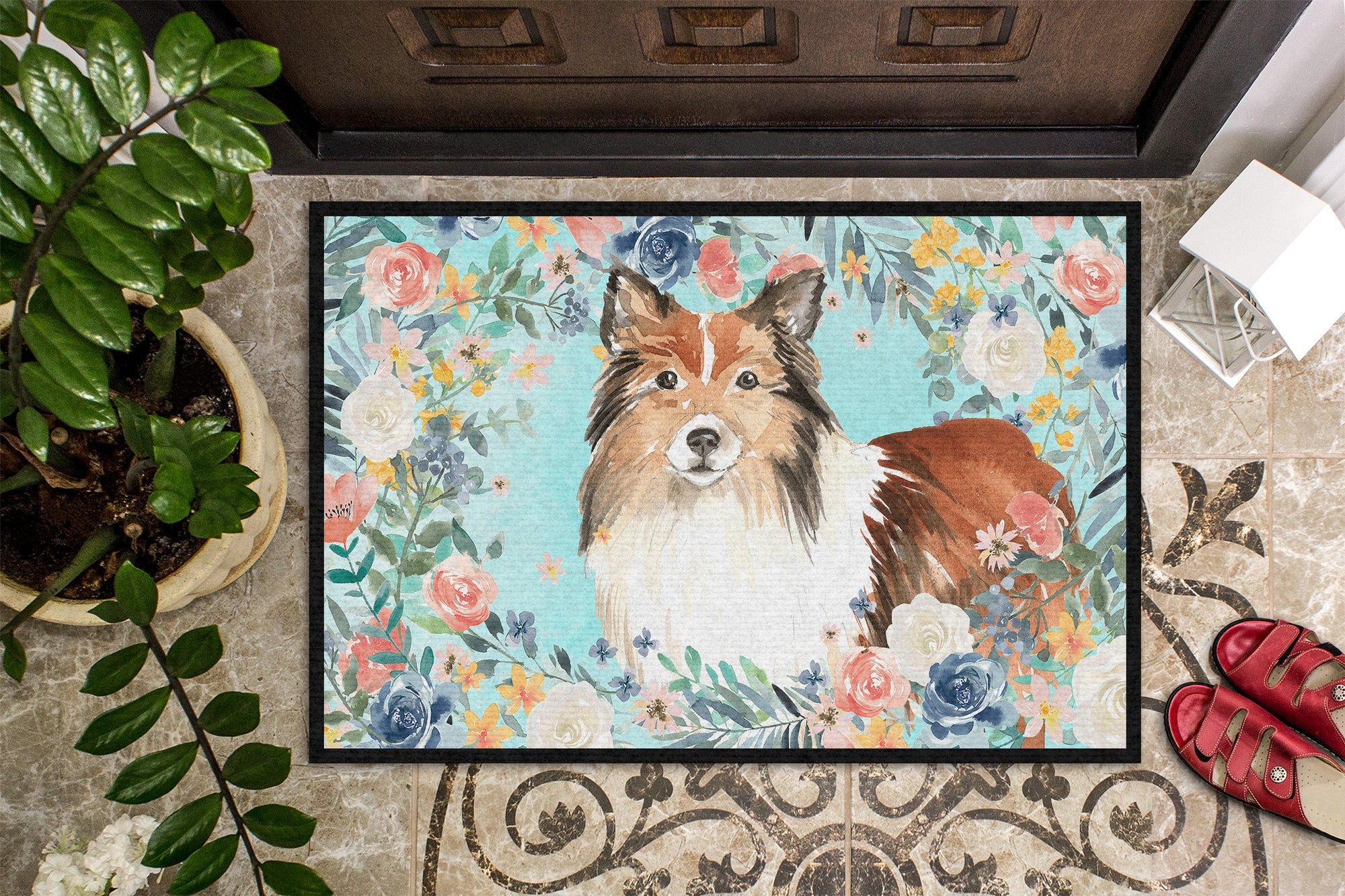 Sheltie Indoor or Outdoor Mat 24x36 CK3411JMAT by Caroline's Treasures