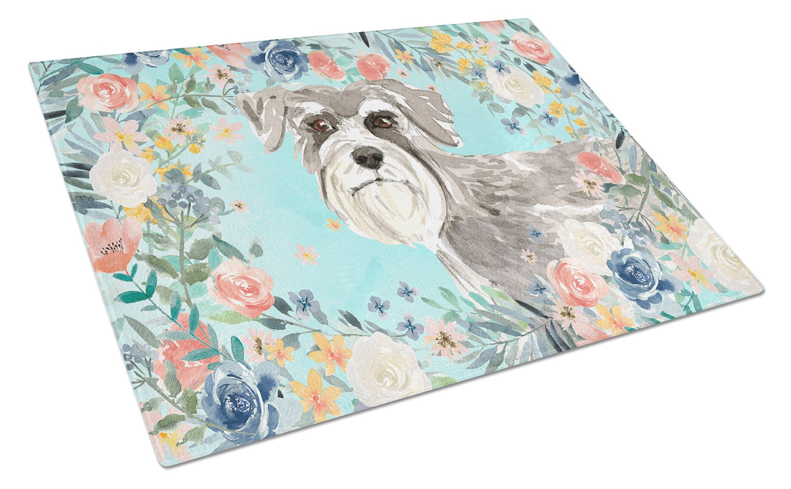 Schnauzer #1 Glass Cutting Board Large CK3413LCB by Caroline's Treasures