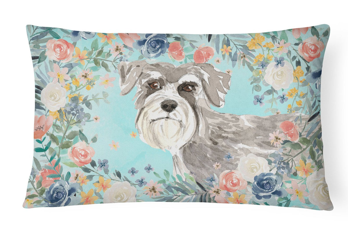 Schnauzer #1 Canvas Fabric Decorative Pillow CK3413PW1216 by Caroline&#39;s Treasures