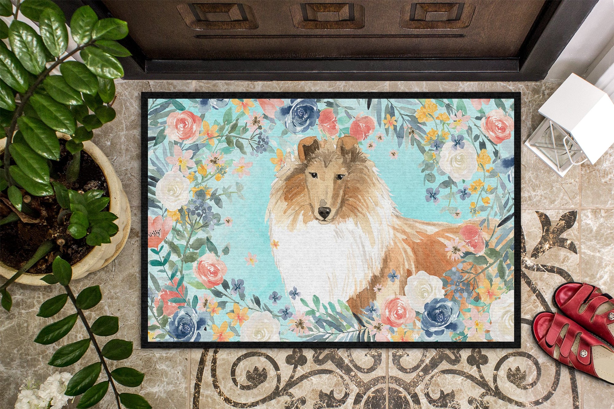 Collie Indoor or Outdoor Mat 24x36 CK3414JMAT by Caroline's Treasures