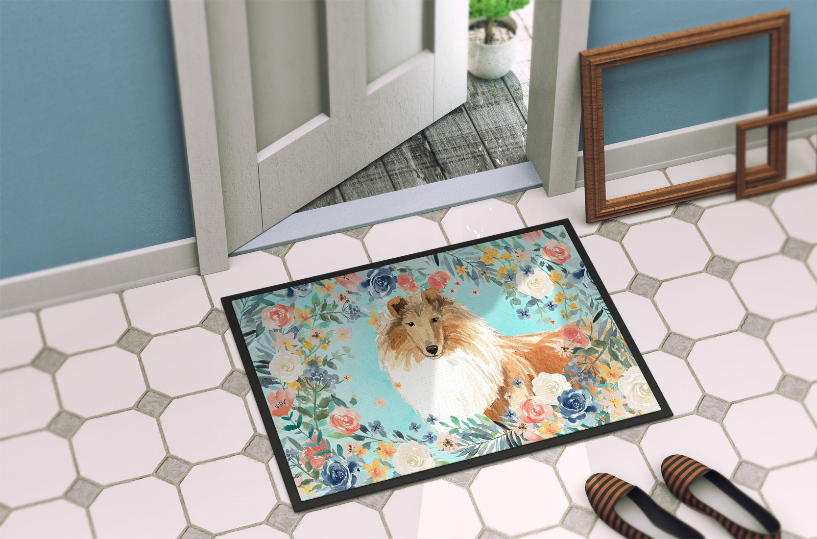 Collie Indoor or Outdoor Mat 18x27 CK3414MAT - the-store.com