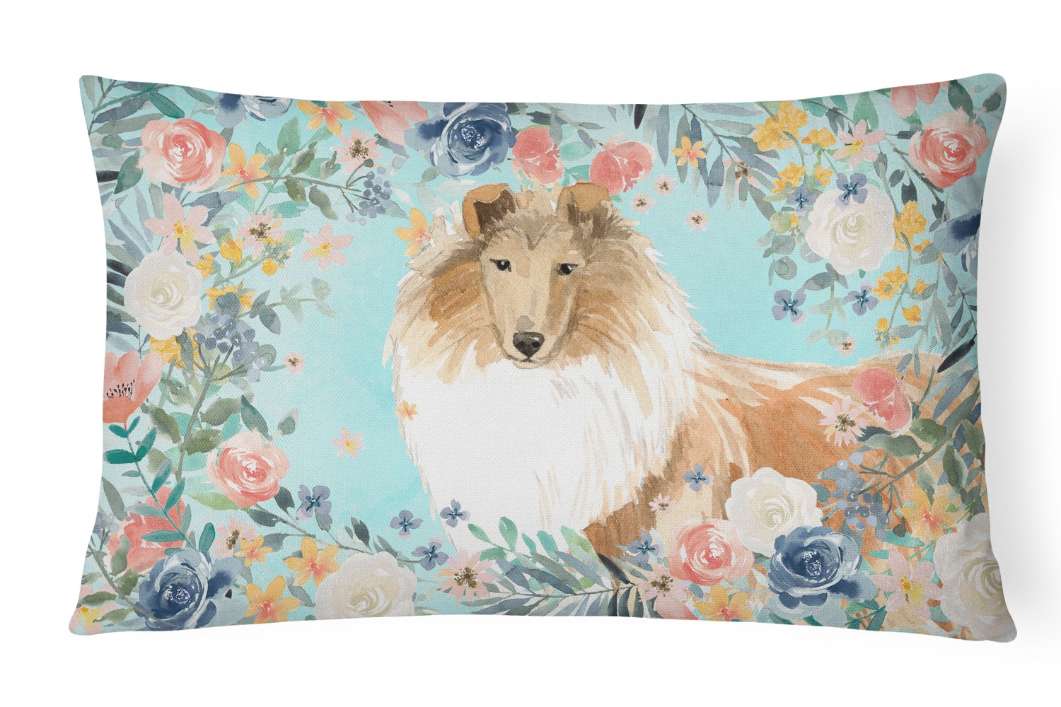 Collie Canvas Fabric Decorative Pillow CK3414PW1216 by Caroline's Treasures