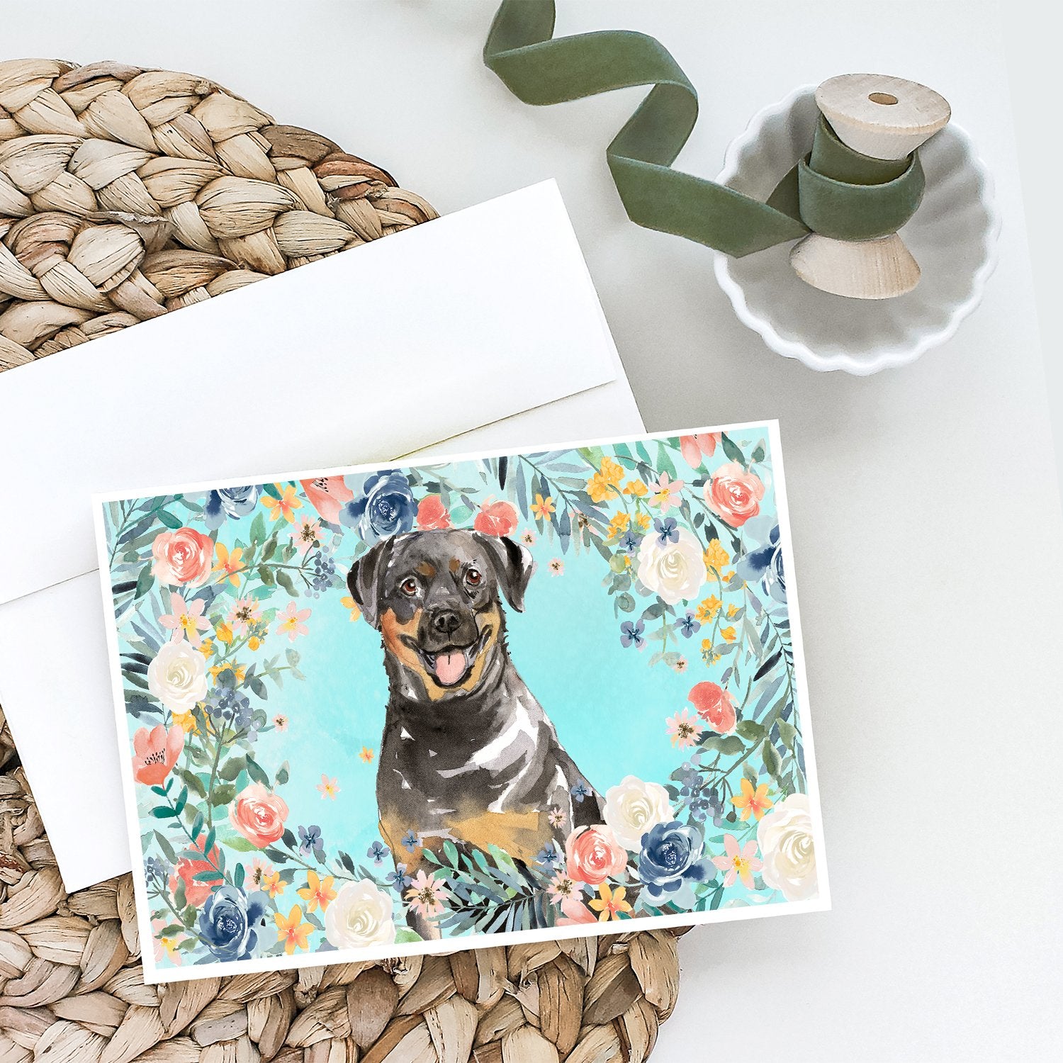 Rottweiler Greeting Cards and Envelopes Pack of 8 - the-store.com