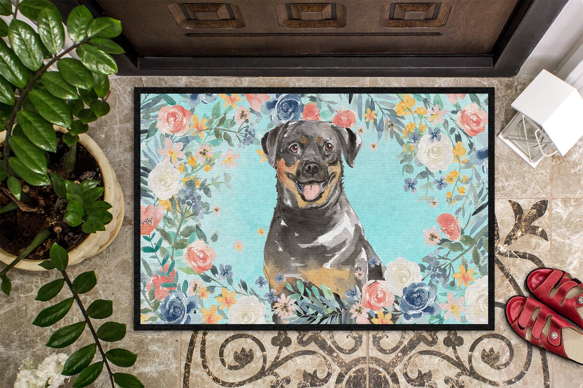 Rottweiler Indoor or Outdoor Mat 24x36 CK3415JMAT by Caroline's Treasures