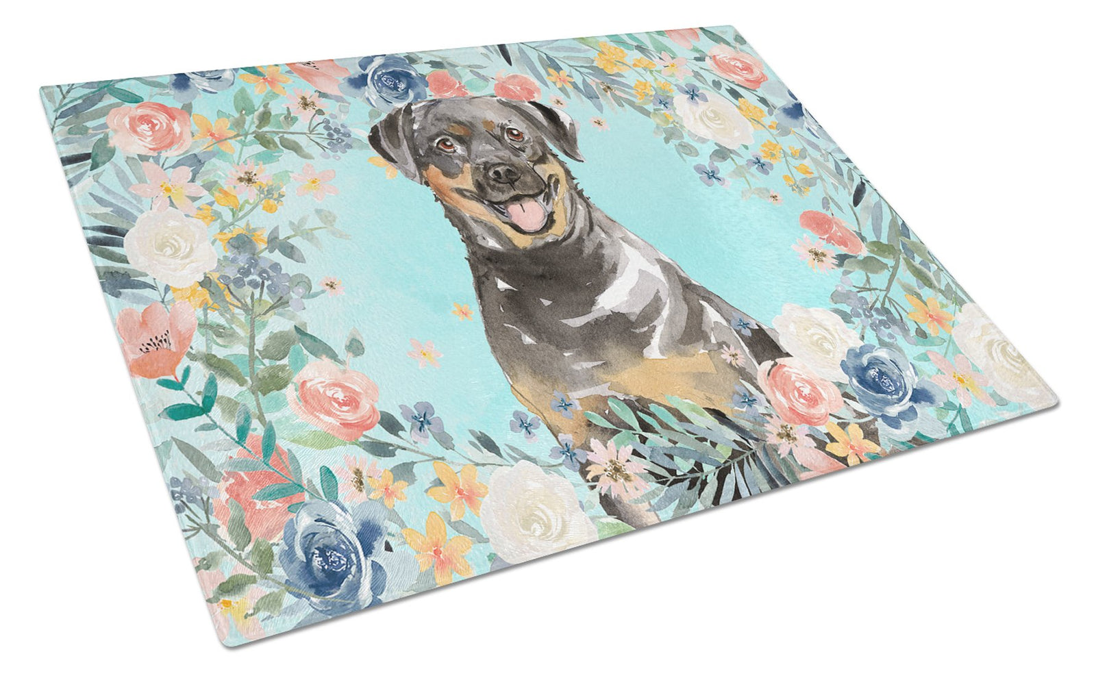 Rottweiler Glass Cutting Board Large CK3415LCB by Caroline's Treasures