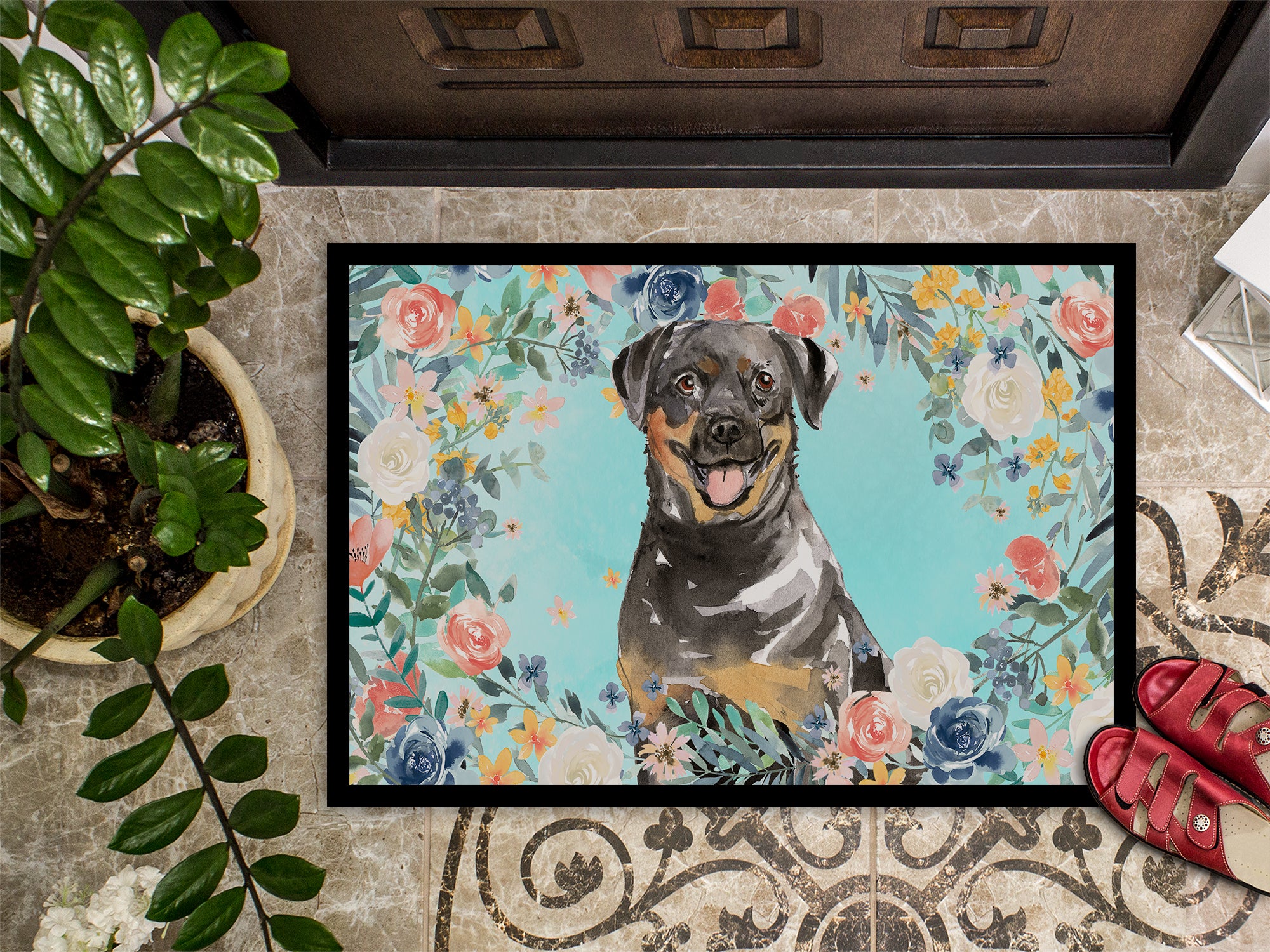 Rottweiler Indoor or Outdoor Mat 18x27 CK3415MAT - the-store.com