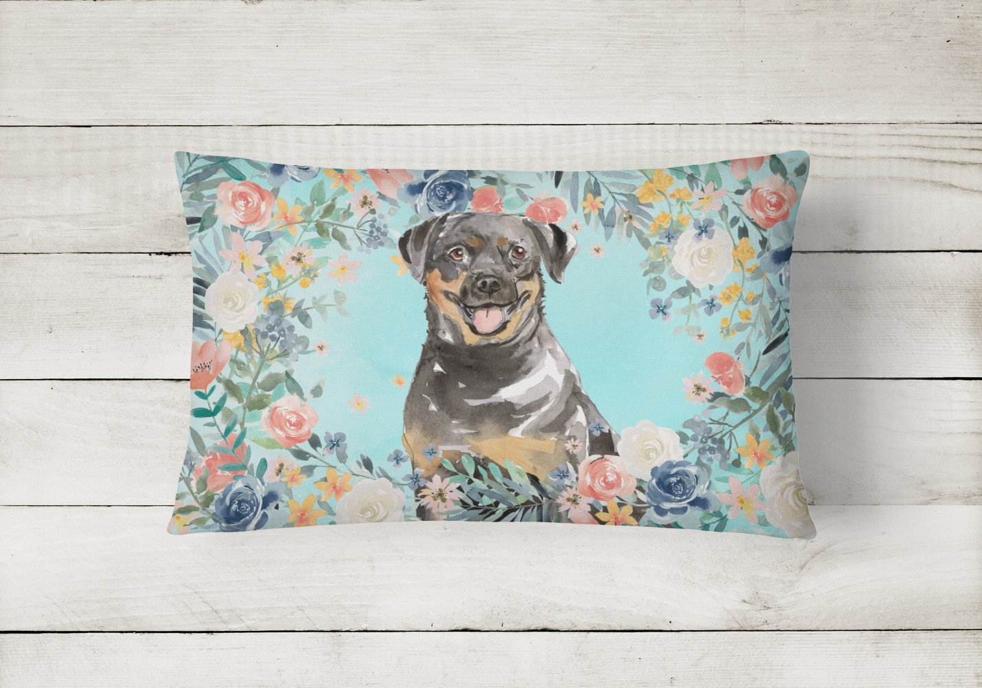 Rottweiler Canvas Fabric Decorative Pillow CK3415PW1216 by Caroline's Treasures