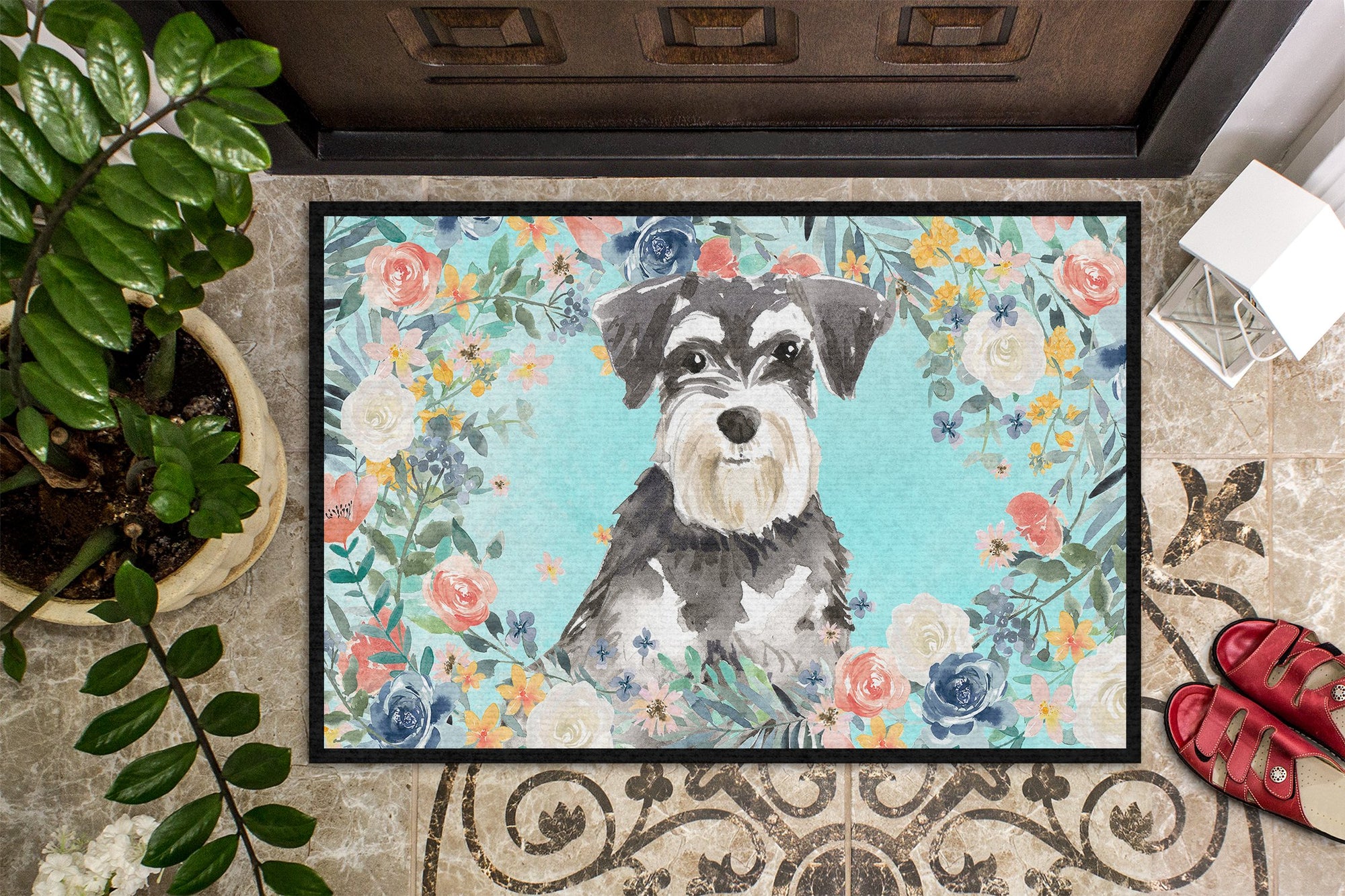 Schnauzer #2 Indoor or Outdoor Mat 24x36 CK3417JMAT by Caroline's Treasures