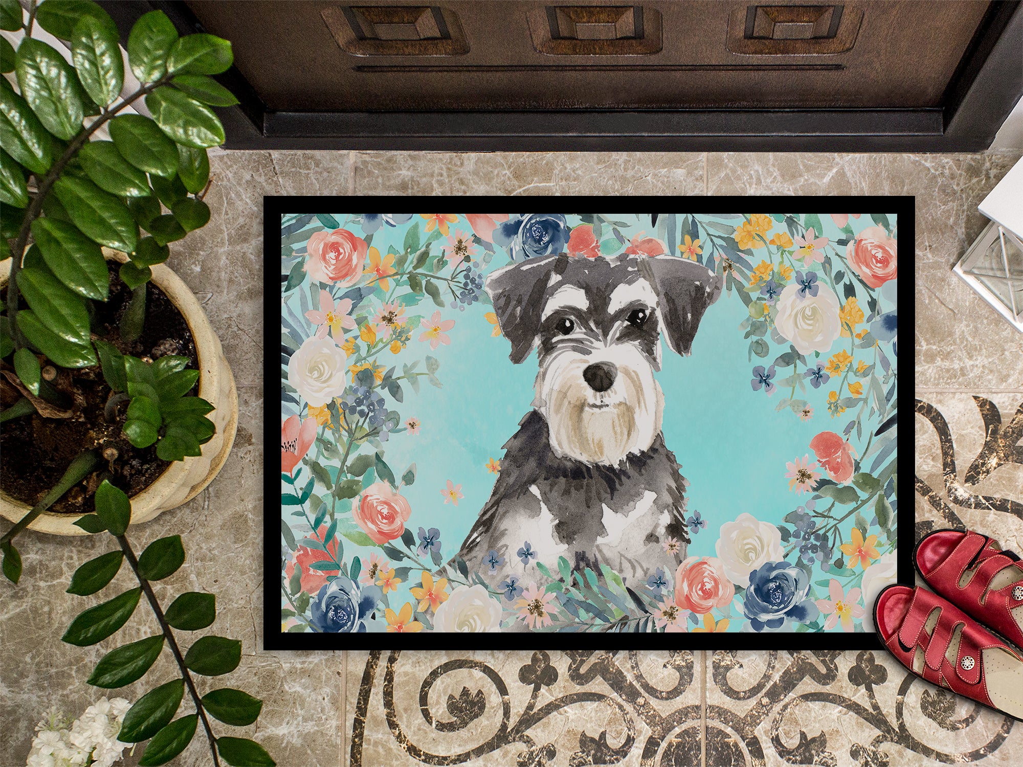 Schnauzer #2 Indoor or Outdoor Mat 18x27 CK3417MAT - the-store.com