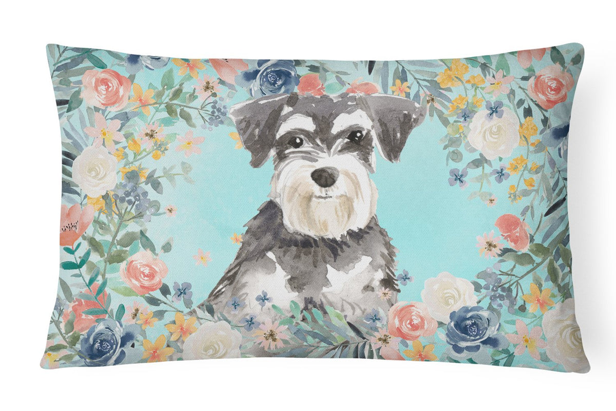 Schnauzer #2 Canvas Fabric Decorative Pillow CK3417PW1216 by Caroline&#39;s Treasures