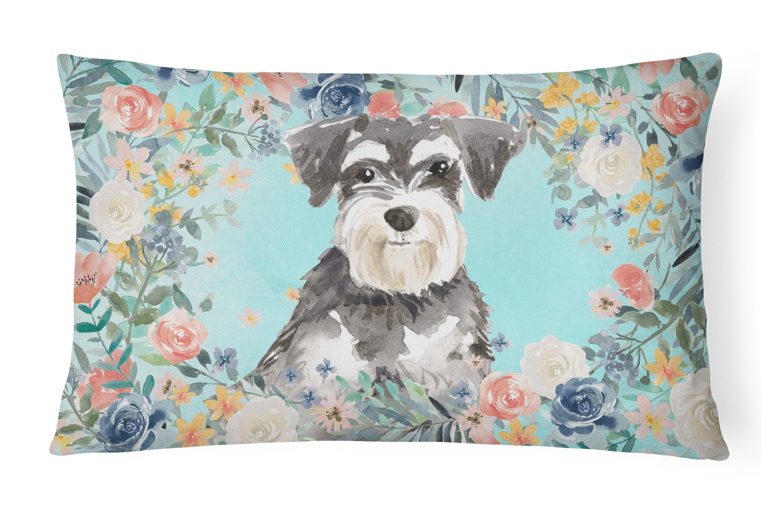 Schnauzer #2 Canvas Fabric Decorative Pillow CK3417PW1216 by Caroline's Treasures