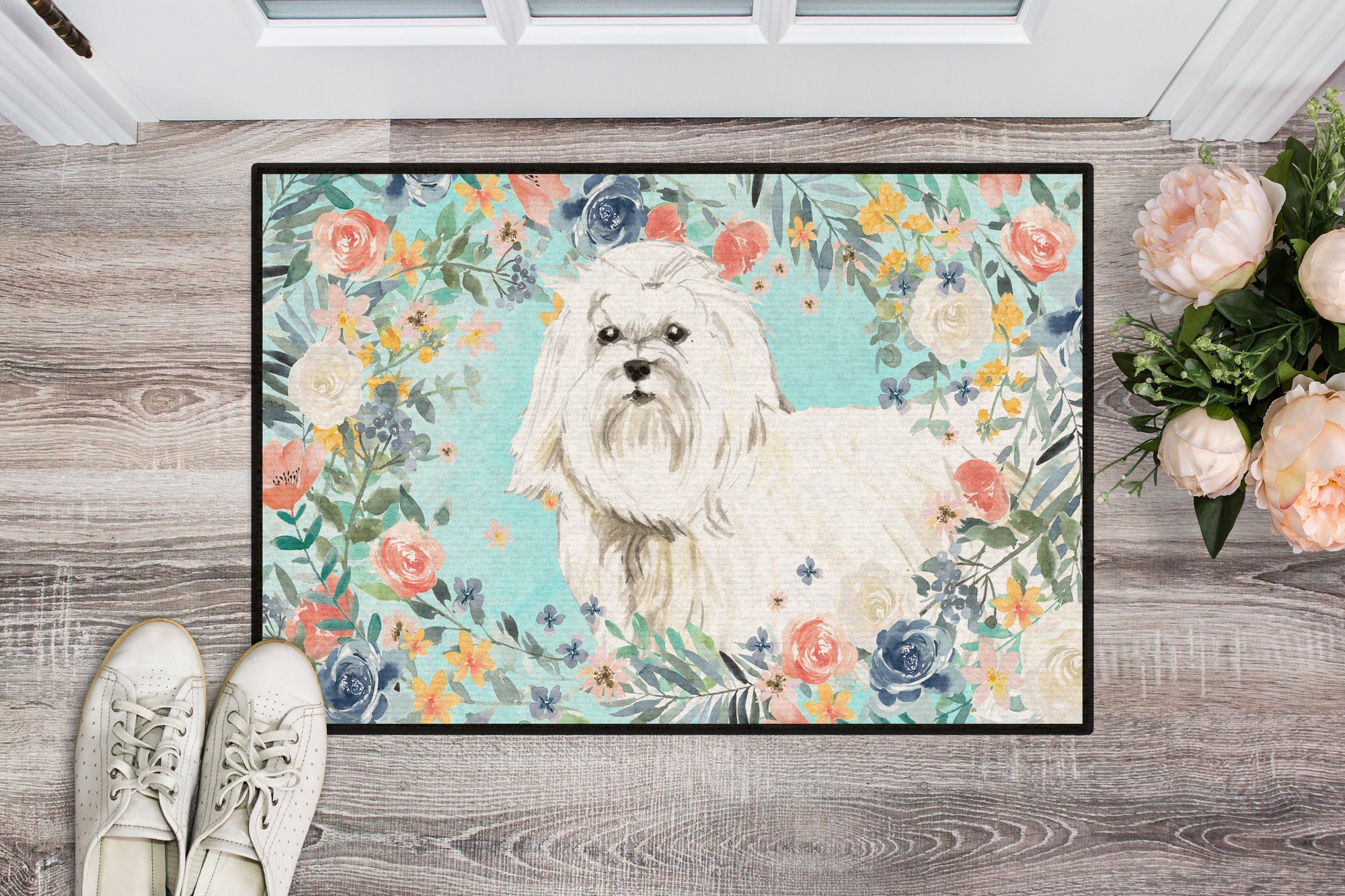 Maltese Indoor or Outdoor Mat 24x36 CK3418JMAT by Caroline's Treasures