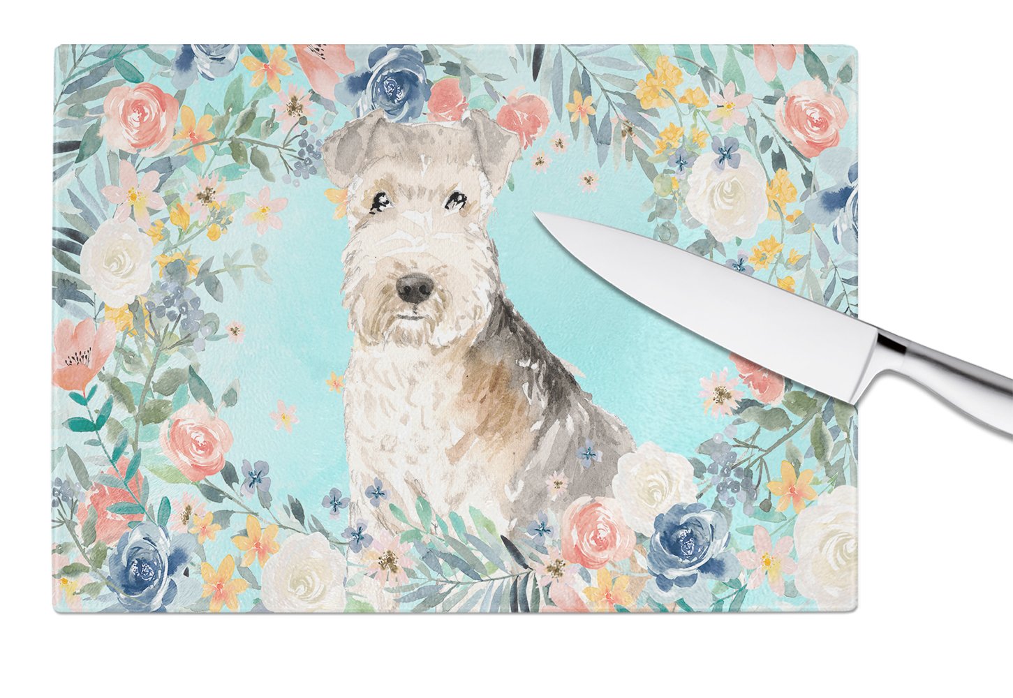 Lakeland Terrier Glass Cutting Board Large CK3420LCB by Caroline's Treasures